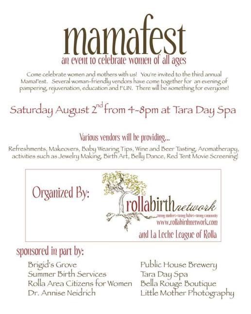 mamafest 2014 flyer