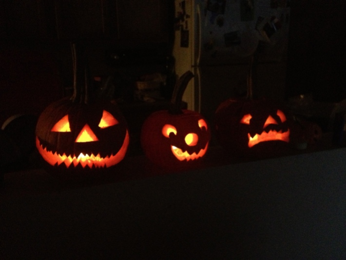 Carved pumpkins!
